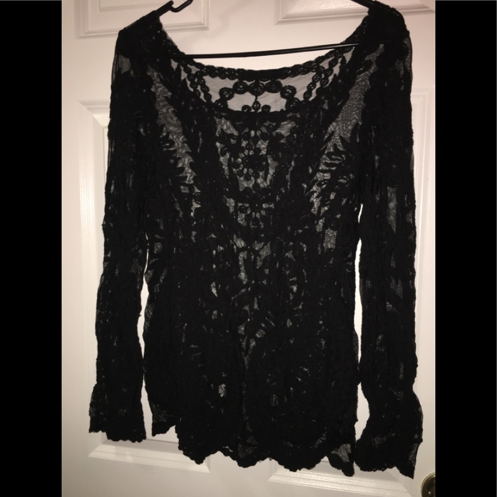 Black lace top